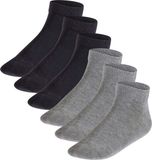 Falke Sokken FALKE Happy 6P SN Set van 6 Zwart/Grijs Kinderen Schoenmaat 23-26 Katoen/Polyamide/Elastaan Unisex Sneakersokken