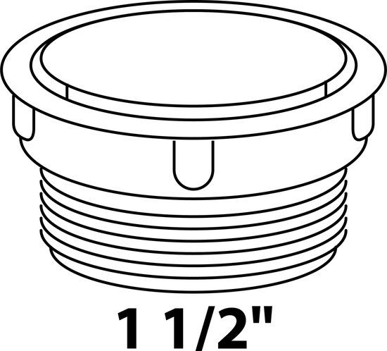 KIRCHHOFF KS plug, wit, 1 1/2"BU, voor sifon toestelaansluiting