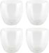 Merkloos Bellatio Design Luxe dubbelwandige theeglazen - 4 stuks - 200 ml