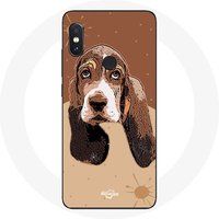 Maniacase Hoesje voor Xiaomi Redmi Note 5 Pro Basset Hound hondengezicht