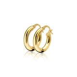 ZINZI Gold 14 karaat gouden oorringen ronde buis 15 x 3mm ZGO130