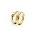 ZINZI Gold 14 karaat gouden oorringen ronde buis 15 x 3mm ZGO130