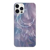 Evetane Beschermhoesje compatibel met iPhone 12/12 Pro 360, compleet, beschermhoes, voor, robuust, dun, robuust, transparant, maan, dromenvanger, trendy motief