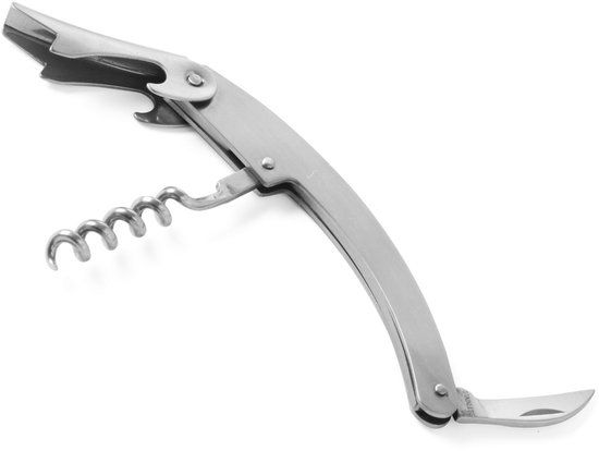 BarUp Kelnersmes - Gebogen Model - RVS - 11cm - Zilver