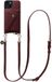 AVY Leren Hoesje geschikt voor Apple iPhone 14 / 13 | Met Koord en Magnetische Kaarthouder | Compatibel met MagSafe | Leather Case met 130CM Koord & Wallet | Long Leather | Burgundy