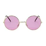 Folat Hippie Bril met Roze Glazen