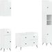 vidaXL - Set de 4 - Armoire de salle de bain - BREDA - Blanc laqué - Bois de particules