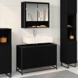 Maison Exclusive - Armoire de salle de bain aspect chêne noir 90 x 33 x 60 cm