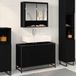 Maison Exclusive - Armoire de salle de bain aspect chêne noir 90 x 33 x 60 cm