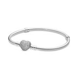 Pandora Zilveren Pave Heart Armband 590727CZ-23