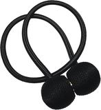 GARDINIA embrasse Flex-S avec aimant, pour la décoration et le maintien des rideaux, longueur 48 cm, noir