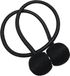 GARDINIA embrasse Flex-S avec aimant, pour la décoration et le maintien des rideaux, longueur 48 cm, noir