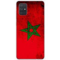 Samsung Galaxy A71 Drapeau maroc Bedrukt siliconen hoesje