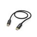 Hama Kabel "Fabric" USB 2.0 C stekker - USB C oplaadstekker (480 Mbit/s, nylon, 3A, verguld, 1,5 m) zwart