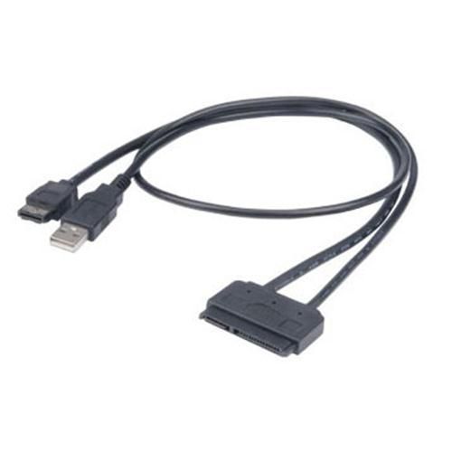 Akasa Flexstor eSATA USB - AK-CBSA03-80BK - Zwart - 0,4m
