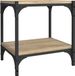 vidaXL Tv-meubel 40x33x41 cm bewerkt hout en staal sonoma eikenkleurig