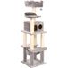 zooplus Exclusive La Digue Krabpaal Lichtgrijs H163 x L49 x B49 cm