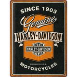 Nostalgic Art Harley-Davidson Retro Bord 30 x 40 cm Staal Zwart/Oranje