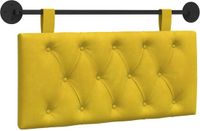 vidaXL - Hangend hoofdbord - Geel - Fluweel