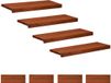 vidaXL Trapmatten 8 st Bruin 70 x 30 x 2 cm Massief beukenhout