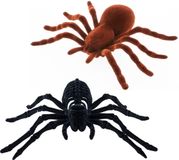 Fausse araignée - tarentule/squelette - noir/brun - set 2x - 22 et 18 cm - Thème horreur/épouvante