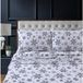 Tribeca Living 100% katoenen flanellen lakenset - 200 g/m², diepe zak, ultrazacht en gezellig, kingsize, laat het sneeuwen