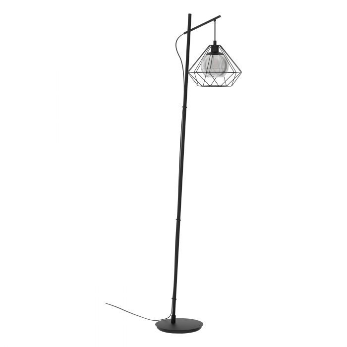 EGLO Vernham Vloerlamp - Zwart - Staal - E27 - 194 cm