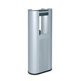 OFITURIA® Asbak voor buiten, metaal, 25 l, zilverkleurig, afneembaar dienblad, zwart