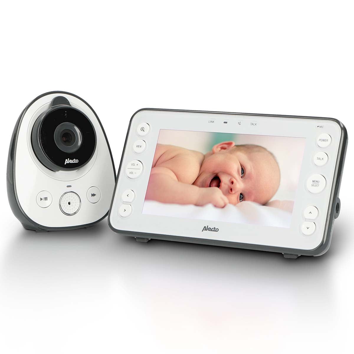 Alecto DVM-150 Babyfoon met Camera - 5" Scherm - Wit