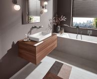 Hansgrohe VIVENIS Wastafelmengkraan - inbouw - voorsprong 19.2cm - zwart chroom