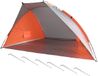 Shoppartners Beachshelter strandtent/windscherm oranje/grijs 270 x 120 cm met UV-bescherming incl. haringen