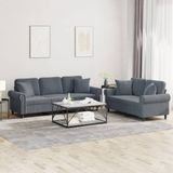 Maison Exclusive - Ensemble de canapés 2 pièces avec coussins, velours gris foncé