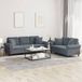 Maison Exclusive - Ensemble de canapés 2 pièces avec coussins, velours gris foncé