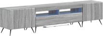 vidaXL - LED - tv-meubel - BREDA - 3 - st - Grijs - Sonoma - Bewerkt - hout