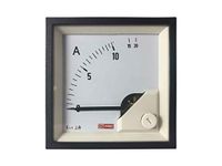 RS PRO Ampèremeter 20 (Input) A AC draaimer, 68 mm x 68 mm T. 54 (<30 A) mm, 0 → 20 (input) A/1%