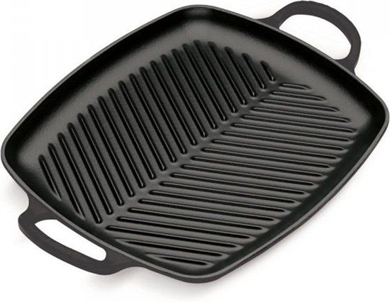 Le Creuset Grillplaat Signature - Mat Zwart - 30 x 27 cm - Gietijzer
