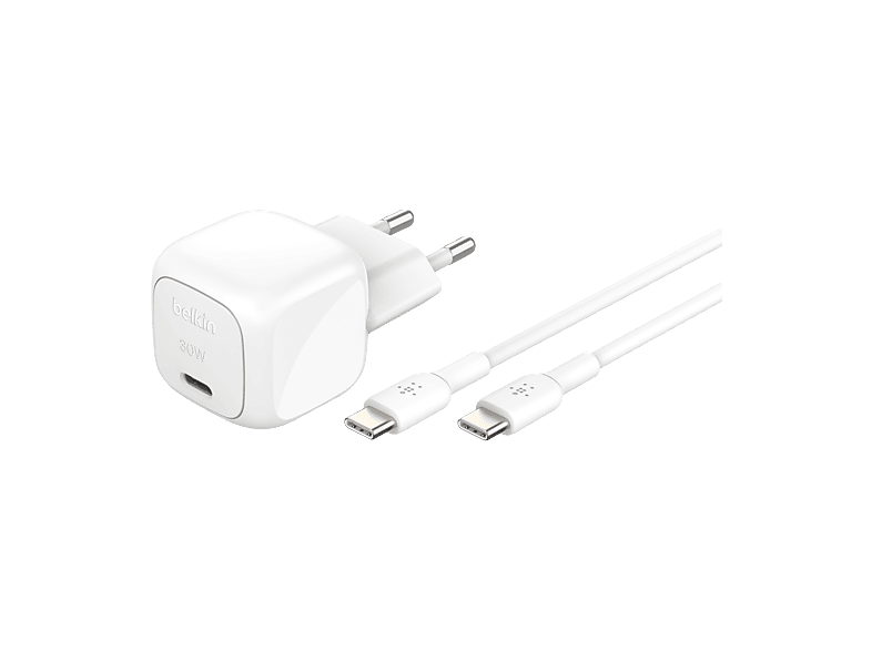Belkin 30w USB-C Snellader Met PPS – Wit