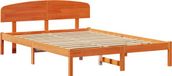 vidaXL Bedframe - Wasbruin - 160 x 200 cm - Massief grenenhout