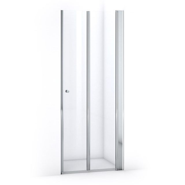 Maxaro Douchedeur Zircon Comfort 80cm Vouwdeur Chroom Rechtsdraaiend