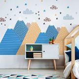 Ambiance Sticker Kinderstickers van Scandinavische bergen, ontwerp van Chouka, 70 x 105 cm