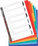 Exacompta Tabbladen 11-gaats extra breed 6-delig karton Assorti