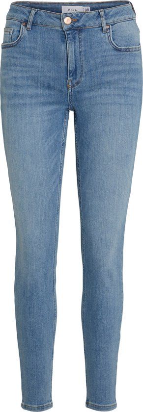VILA Skinny jeans VISARAH mid-waist Medium Blue Denim