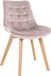 CLP Brook Eetkamerstoel - Hout frame - Fluweel - Velvet - roze