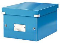 Leitz Click & Store 60430036 kleine opberg- en transportdoos met deksel, A5, blauw