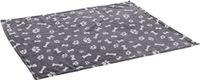 FLAMINGO Deken van fleece, Zuma grijs, botten/poten, 70 x 100 cm