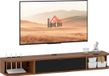 HOMCOM TV-meubel - Spaanplaat - 120x24x16cm - Walnoot