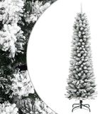 Prolenta Maison Exclusive Kunstkerstboom, slank model met sneeuw, 210 cm, PVC/PE