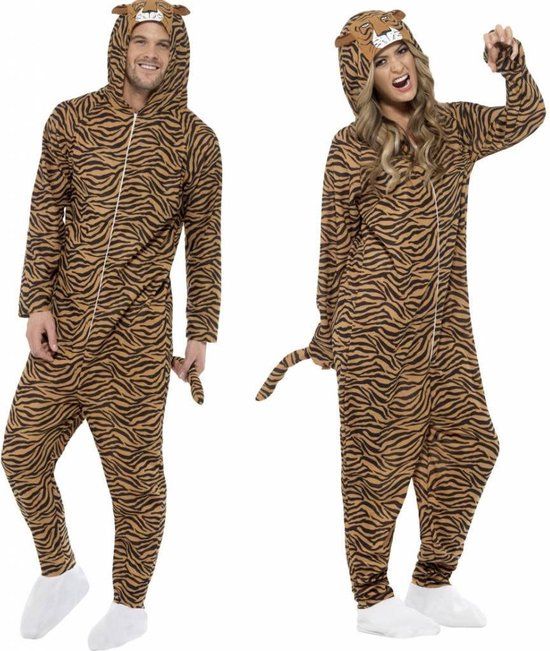 Tijger onesie - Verkleedkleding - maat M - Unisex