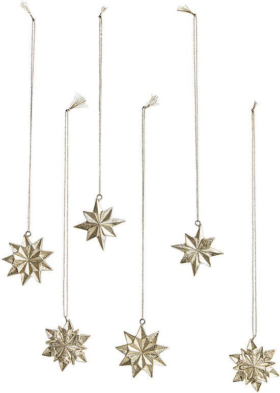 LOBERON Hanger set van 6 Zamoura antiekgoudkleurig