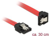 Delock SATA 6 GB/s kabel rechtstreeks naar beneden naar beneden schuine schuine 30 cm rood